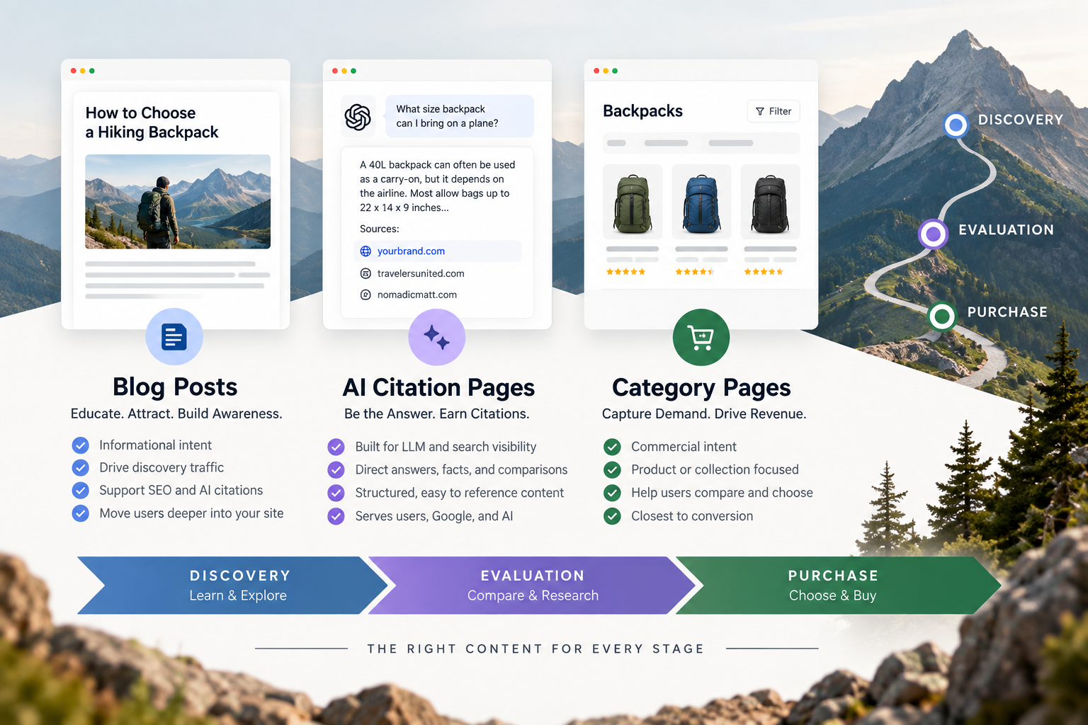 Blog Posts vs. Category Pages vs. AI Citation Pages: What Should You Create?